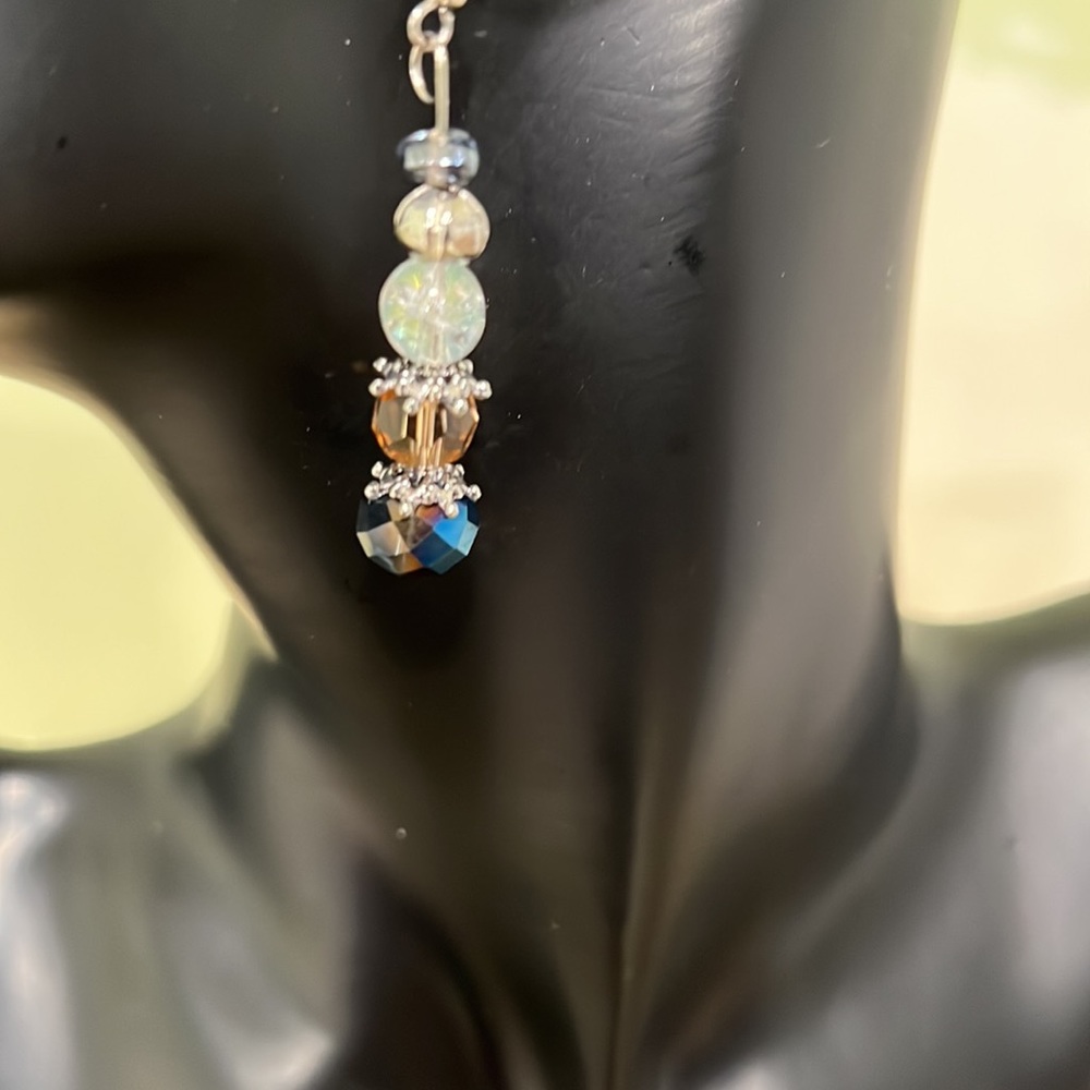 Handcrafted Multi Color Dangle Earrings - Picture 3 of 6